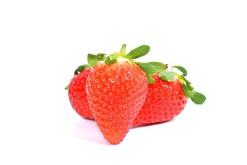 Isolated Strawberries