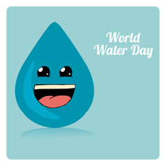 raindrops in the world water day in blue color