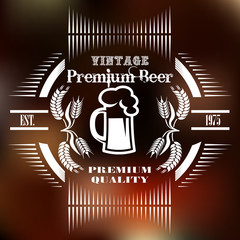 Этикетка Пива. Логотип для пивбара и ресторана.