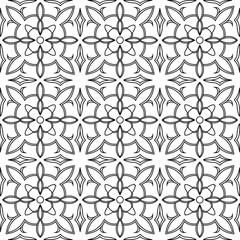 Fototapeta premium Vector seamless pattern background in black and white.