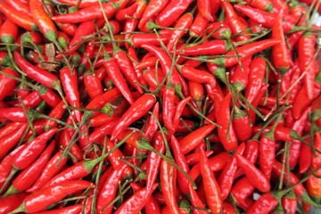 Chili peppers (Capsicum frutescens) on the Asian market