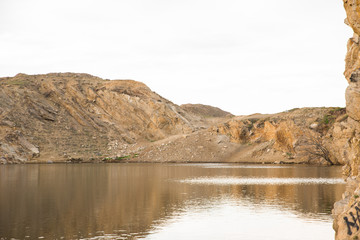 Lake in rock