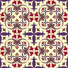 Vector tile seamless pattern background.