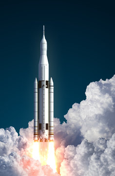 Space Launch System Takes Off In The Clouds