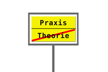 Theorie, Praxis, Schild