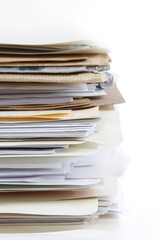 Folders piled 