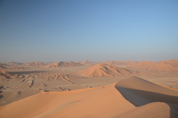 Fototapeta na wymiar Panoramic view of sand dunes
