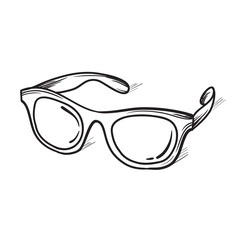 Glasses sunglasses vector hand drawn illustration