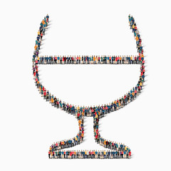 people  glass  brandy alcohol icon