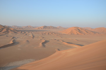Fototapeta na wymiar Small thin dunes and panoramic view