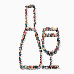 people  bottle  wine alcohol