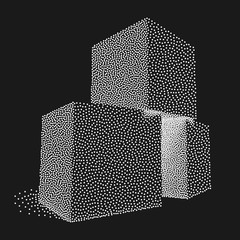 Dotwork Halftone Vector Boxes.