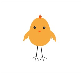 naive and funny boy-chicken, isolated