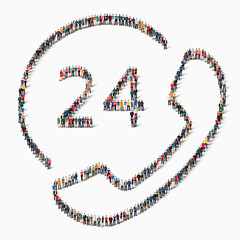 people  shape  handset icon