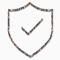 people shield protection checkmark