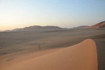 Fototapeta na wymiar Sand dunes desert Oman