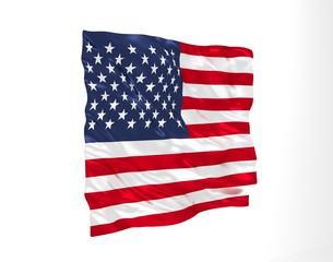 Obraz premium USA flag on white background