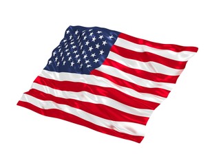 Obraz premium USA flag on white background