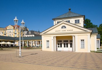 City center Frantiskovy Lazne (Franzensbad) in the West Bohemia, Czech republic