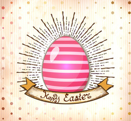 Happy Easter greeting card with Easter egg
