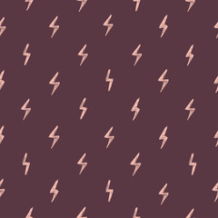 Seamless pattern with hand drawn thunderbolt.