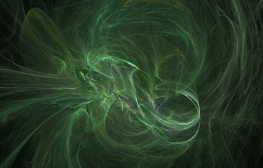green cloud fractal background
