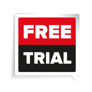 Free trial label vector