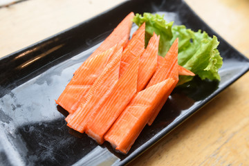 Stick crab sashimi