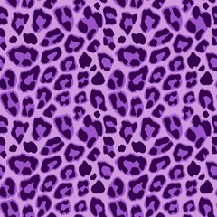 Purple Leopard Seamless Pattern - 104875176