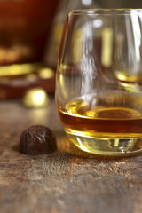 Glass of cognac.
