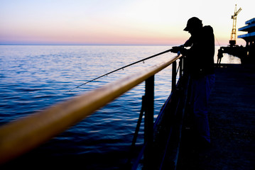 Fisherman angle at the berth