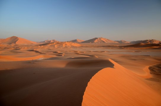 panoramic view of sand dunes