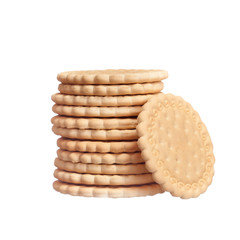 delicious fresh cookies isolated on white background