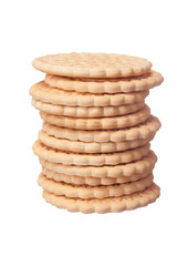 delicious fresh cookies isolated on white background