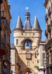 Grosse Closhe Bell Tower Ancient Clock, Bordeaux