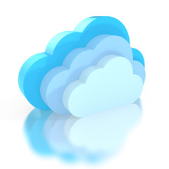 Three cloud icon