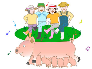 明るい養豚農家