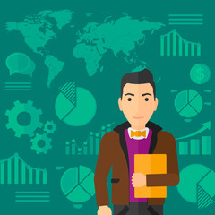 Cheerful successful businessman.