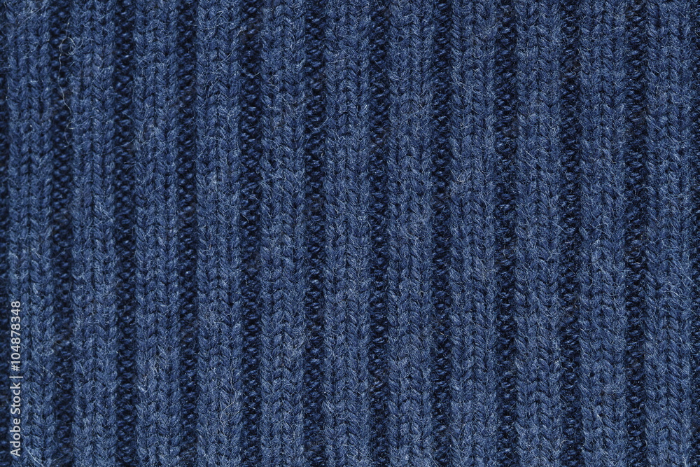 Poster navy blue knitting wool texture for pattern and background