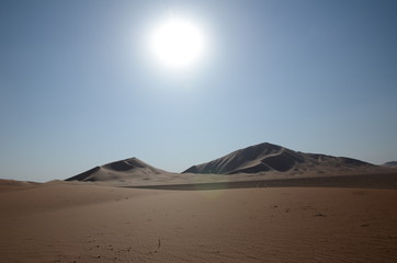 Fototapeta na wymiar Desert sun and sand dunes sahara desert