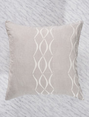Obraz premium Close Up of Square Gray Pillow with Shadow on Marble