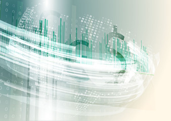 Abstract geometric technology graphic elements. 