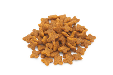 Pet food isolated on white