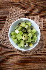 Portion of fresh Kiwi Fruits