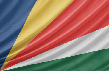 Waving Seychelles flag