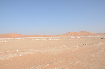 White rocks and sand dunes sahara desert
