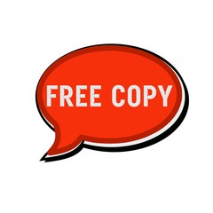 Free copy wording on red Speech bubbles