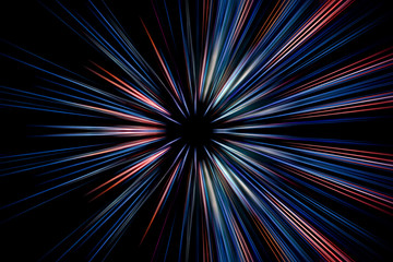 Fototapeta premium Abstract long exposure, speed lines motion