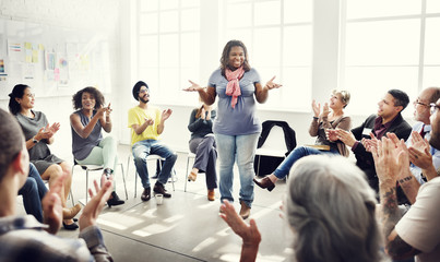 Business Team Seminar Listening Meeting Concept