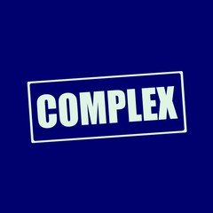 Fototapeta premium complex white wording on rectangle blue-black background